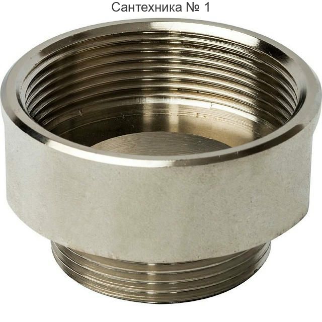 Переходник ВН 2х1 1/2, никелированный STOUT