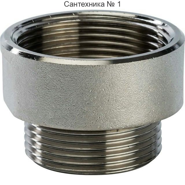 Переходник ВН 1 1/2х1 1/4, никелированный STOUT