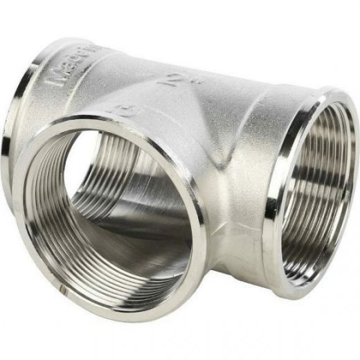 Тройник ВВ 2, никелированный STOUT