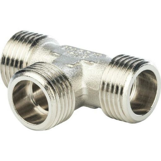 Тройник НН 3/4х3/4х3/4, никелированный STOUT