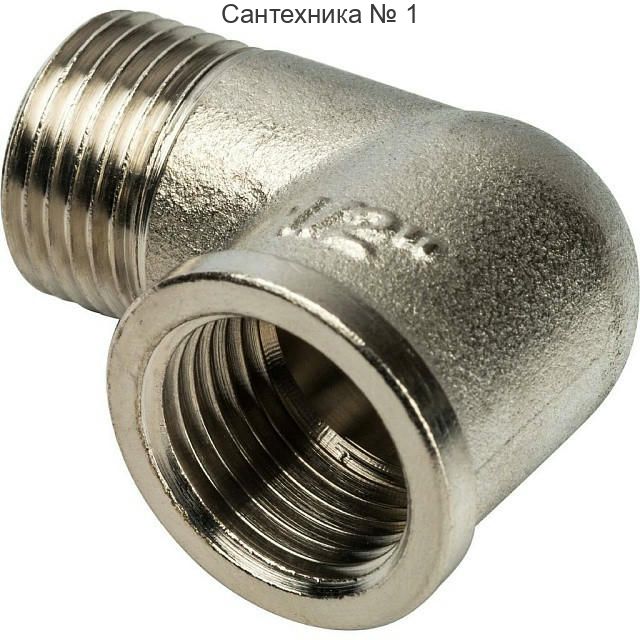 Угольник НВ 1/2, никелированный STOUT