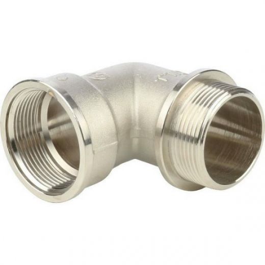 Угольник с упором НВ 1 1/2, никелированный STOUT