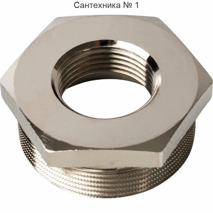 Футорка 2"х1", никелированная STOUT