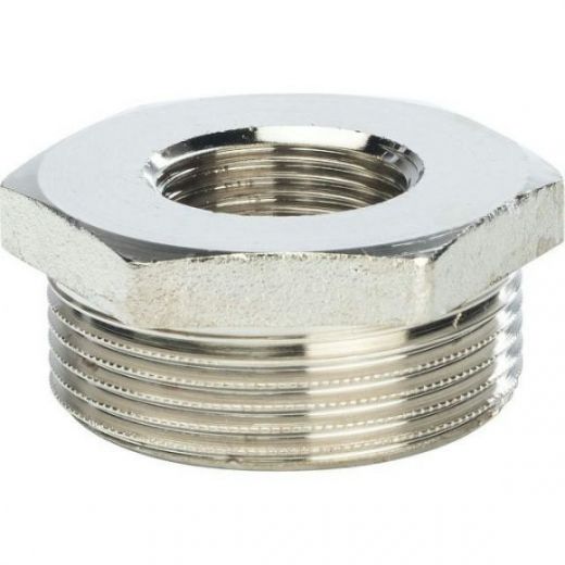 Футорка 1"х1/2", никелированная STOUT