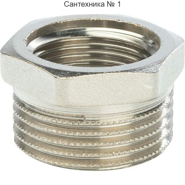 Футорка 1"х3/4", никелированная STOUT