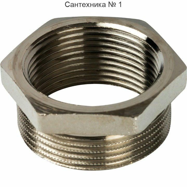 Футорка 1 1/4"х1", никелированная STOUT