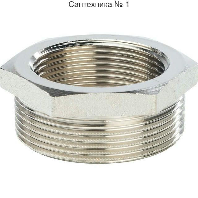 Футорка 2"х1 1/2", никелированная STOUT