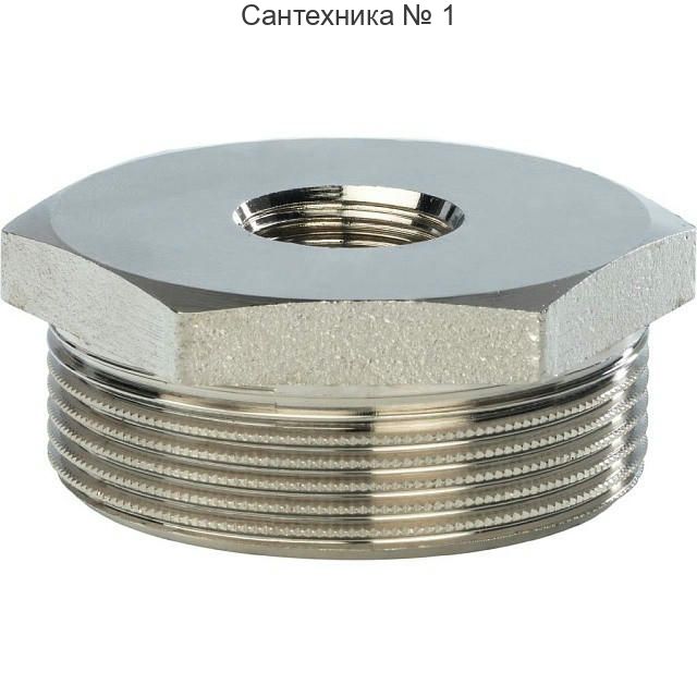 Футорка 1 1/2"х1/2, никелированная STOUT