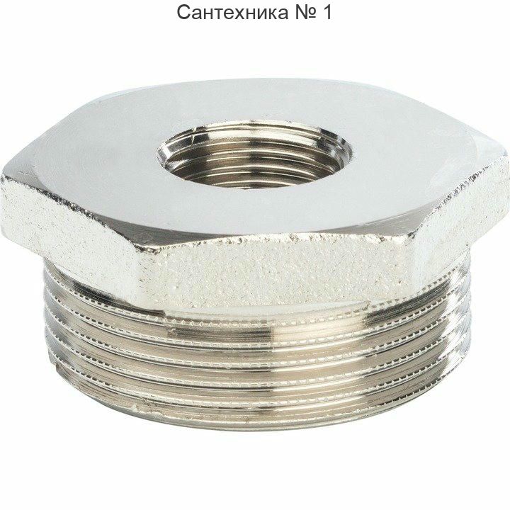 Футорка 1 1/4"х1/2", никелированная STOUT