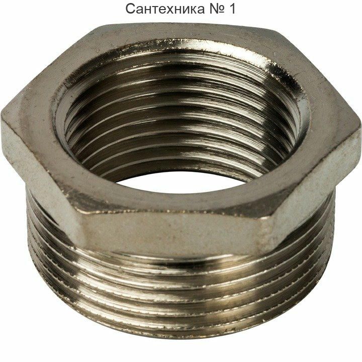 Футорка 1 1/2"х1 1/4", никелированная STOUT