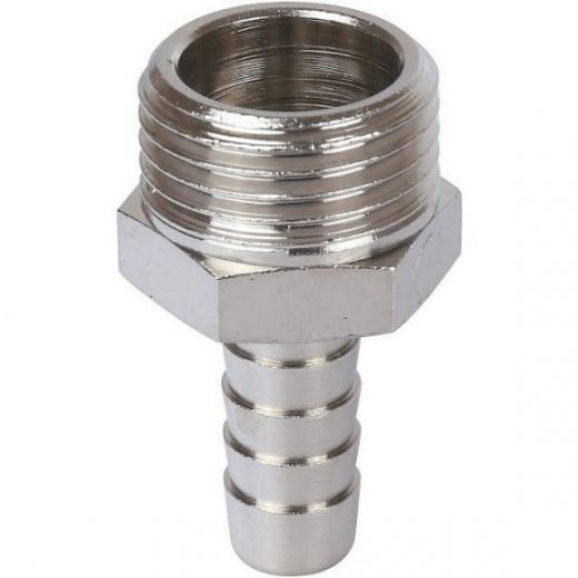 Штуцер НР 1/2х10, никелированный STOUT