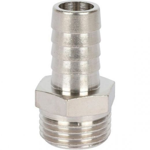 Штуцер НР 1/2х14, никелированный STOUT