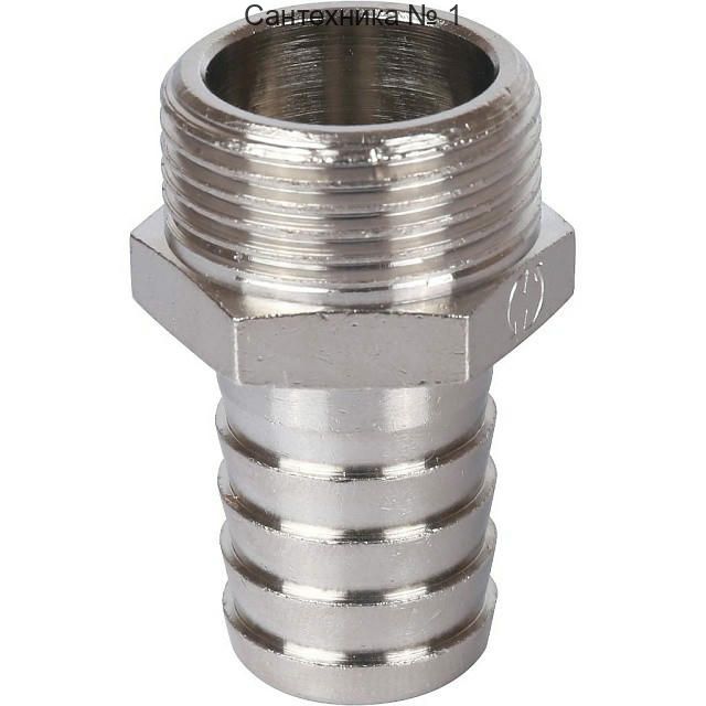 Штуцер НР 3/4х20, никелированный STOUT