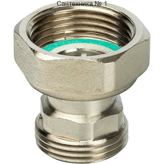 Разъемное соединение с плоским уплотнением 1, никелированное STOUT