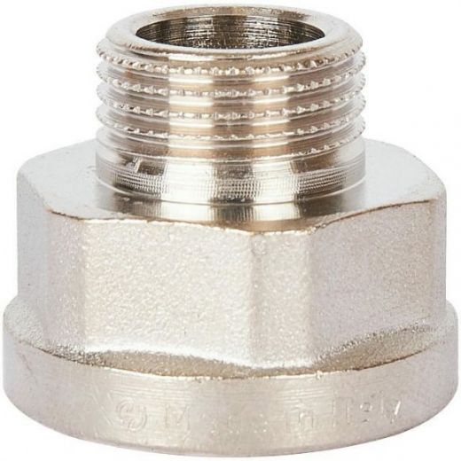 Переходник под ключ ВН 1/2"x3/8", никелированный STOUT