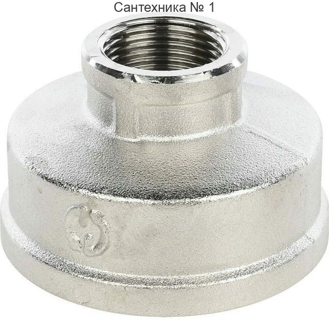 Муфта ВВ переходная 2х3/4, никелированная STOUT