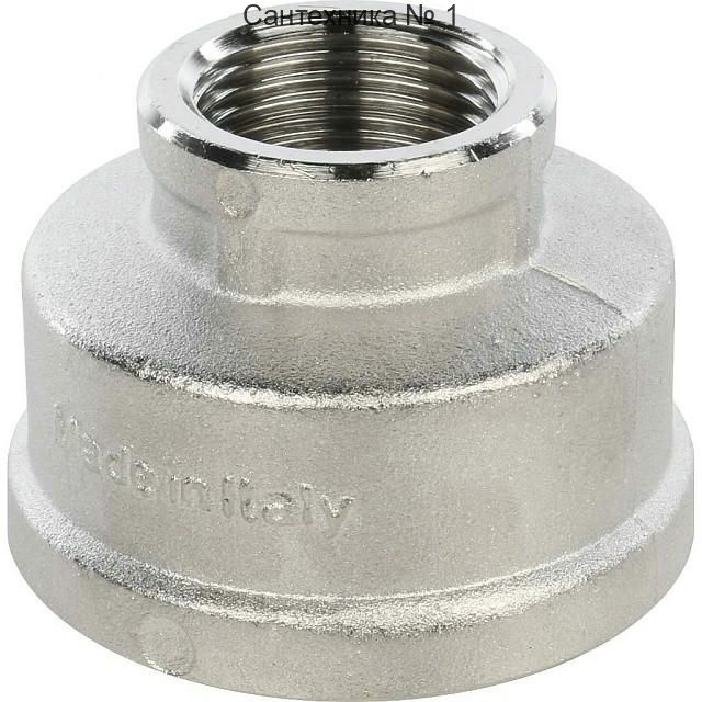 Муфта ВВ переходная 1 1/2х1/2, никелированная STOUT