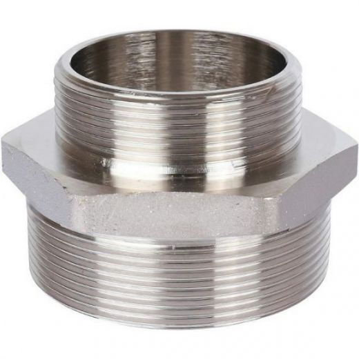 Ниппель НН переходной 2 1/2х2, никелированный STOUT