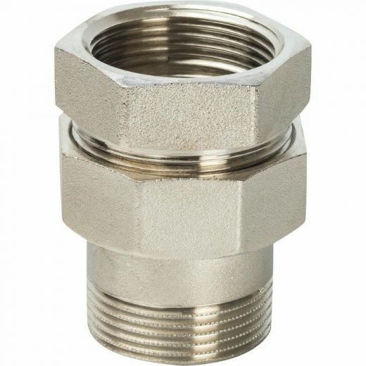 Разъемное соединение "американка" ВН 3/8, уплотнение под гайкой o-ring кольцо, никелированное STOUT