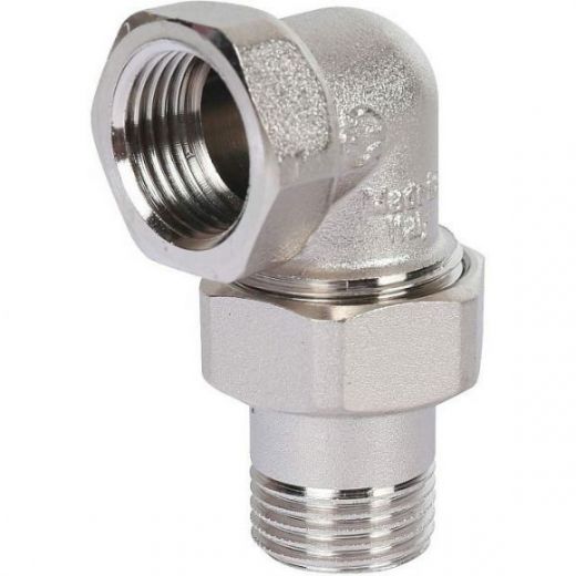 Разъемное угловое соединение "американка" ВН 1/2, никелированное STOUT