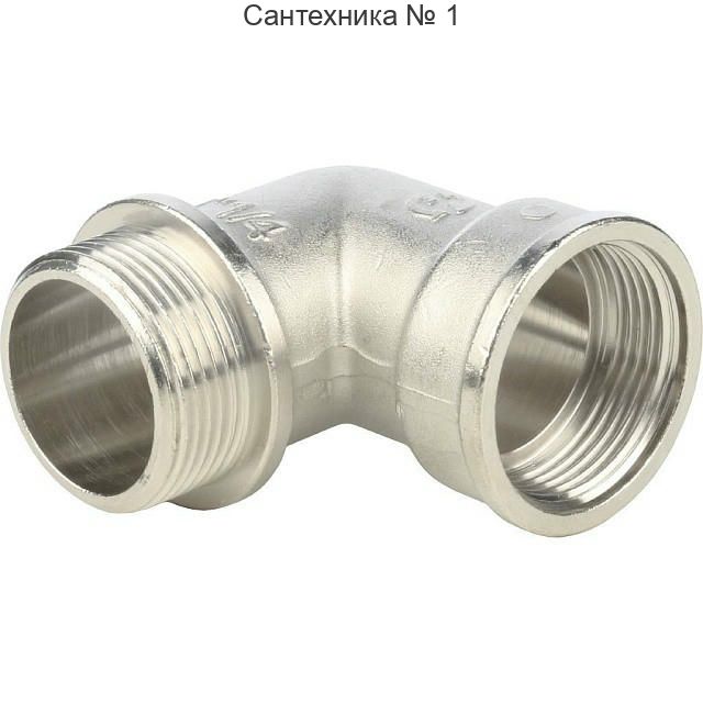 Угольник с упором НВ 1 1/4, никелированный STOUT