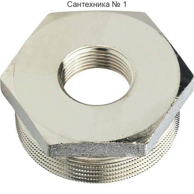 Футорка 1 1/2"х3/4, никелированная STOUT