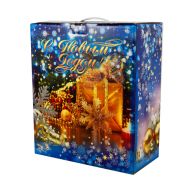 Новогодняя свеча синяя 5000 грамм