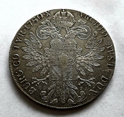 1 талер 1780 Австрия IC FA Редкость AUNC