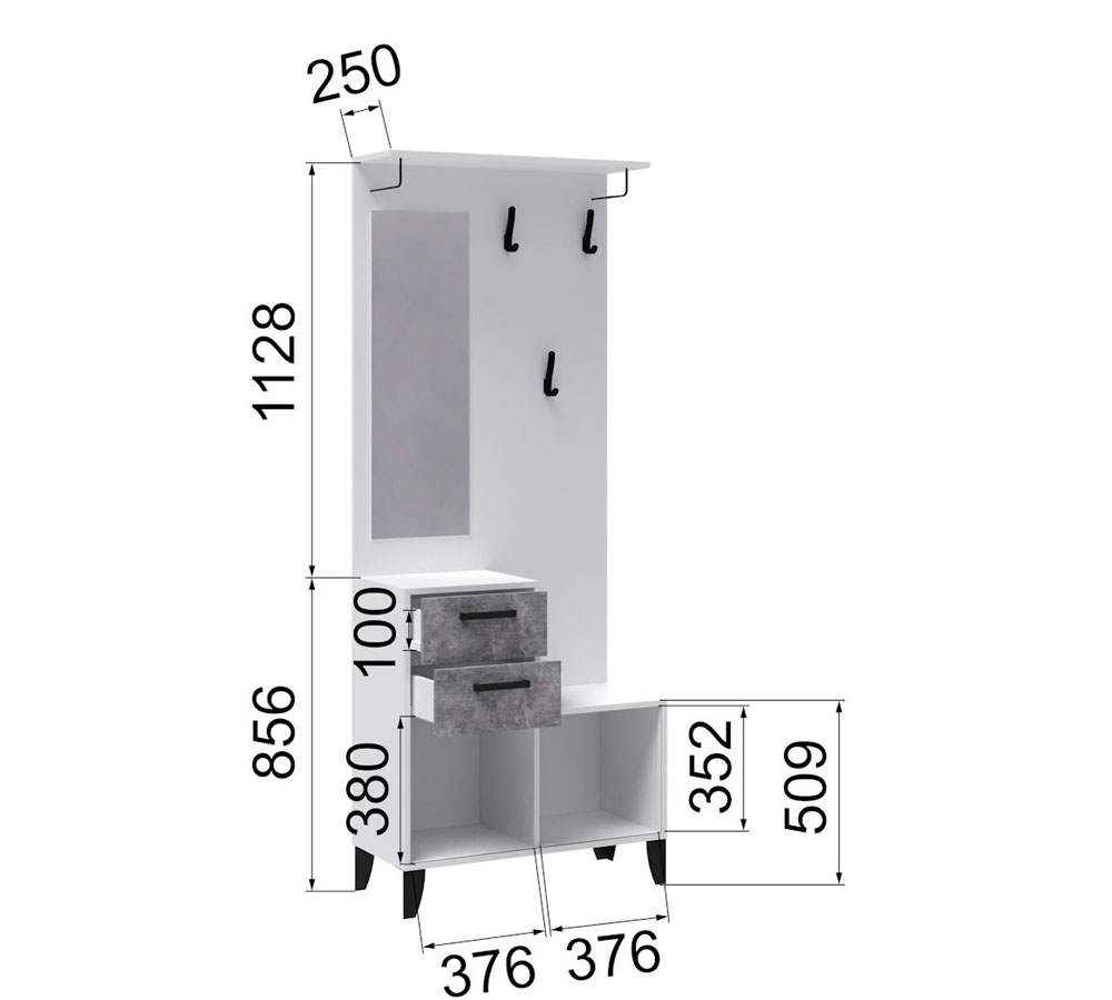 Витра прихожая модульная