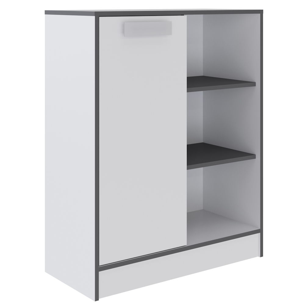 Тэбби Стеллаж малый белый /серый графит