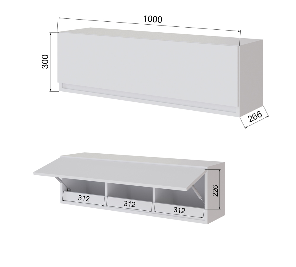 Гостиная Мэнкс Навесная полка МГН-1