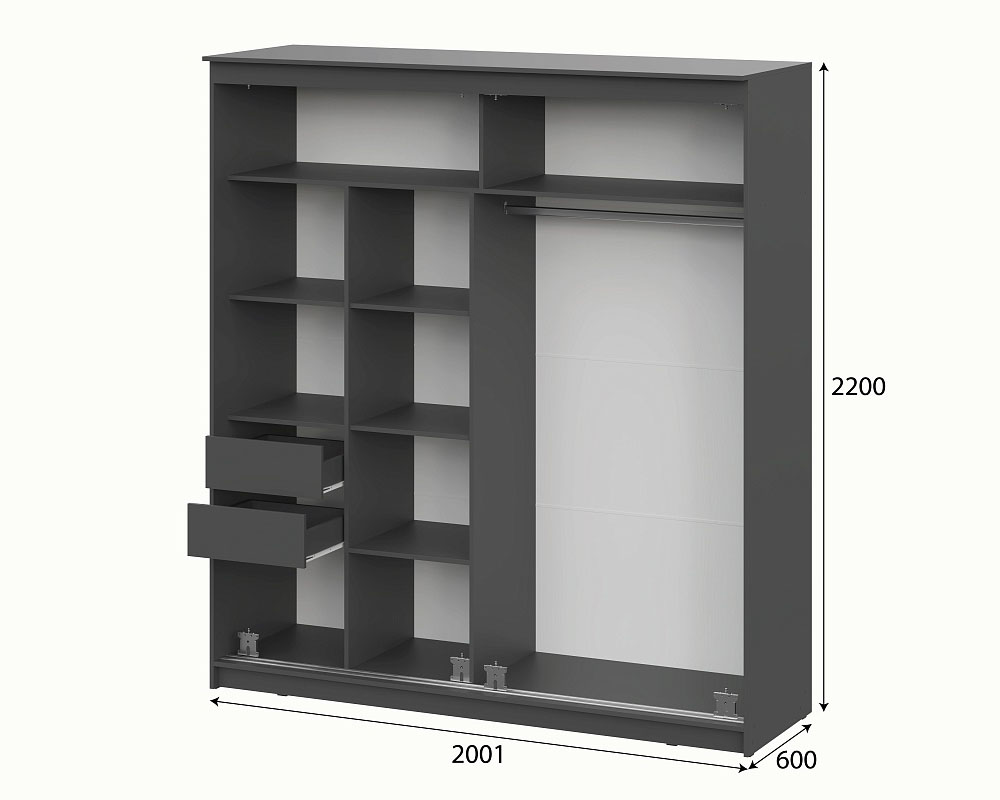 Модульная система "Камелия" Графит спальный гарнитур