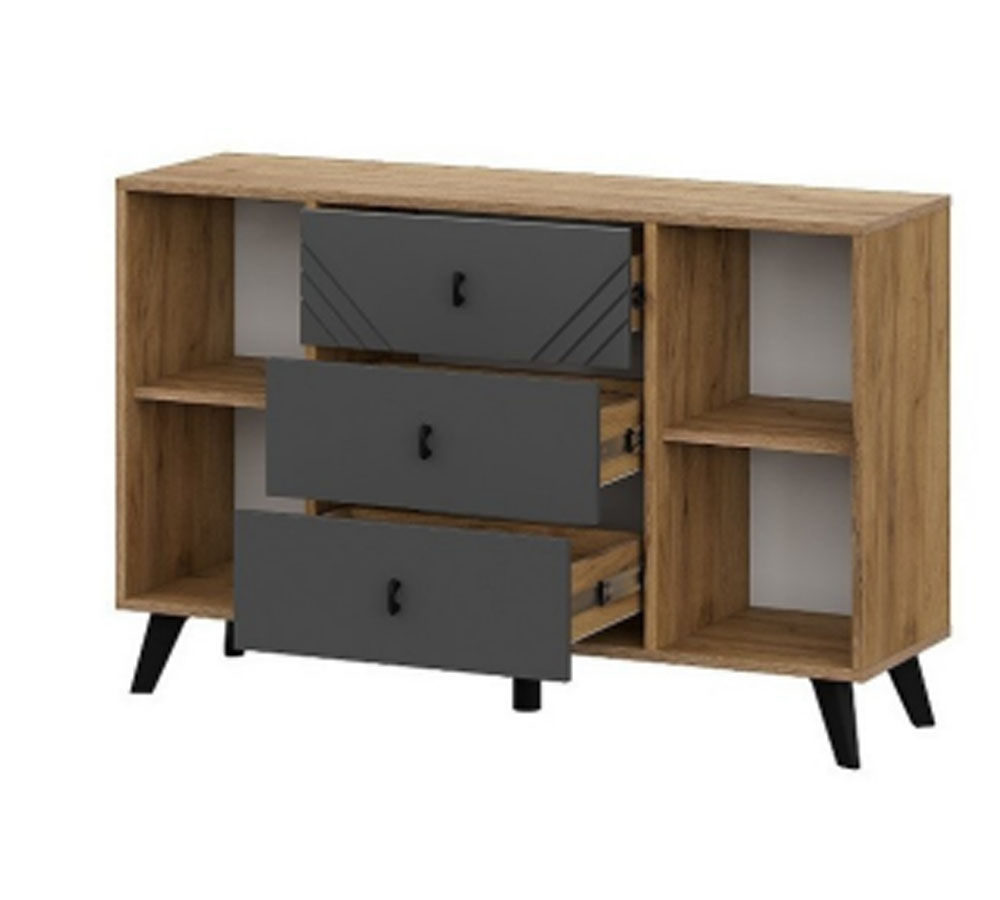 Модульная система "Байкал" Комод 3 ящика двухстворчатый