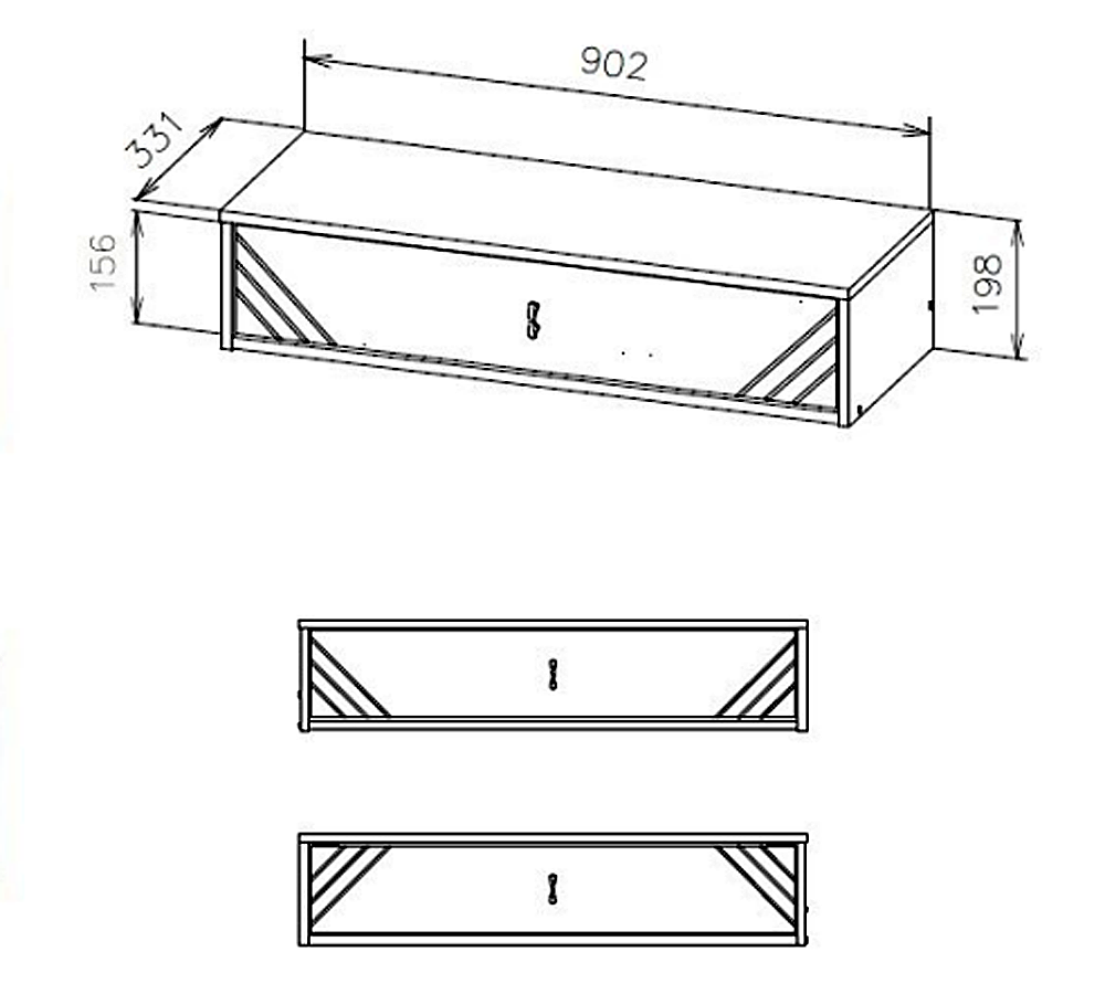 Модульная система "Байкал" Стол туалетный (навесной)