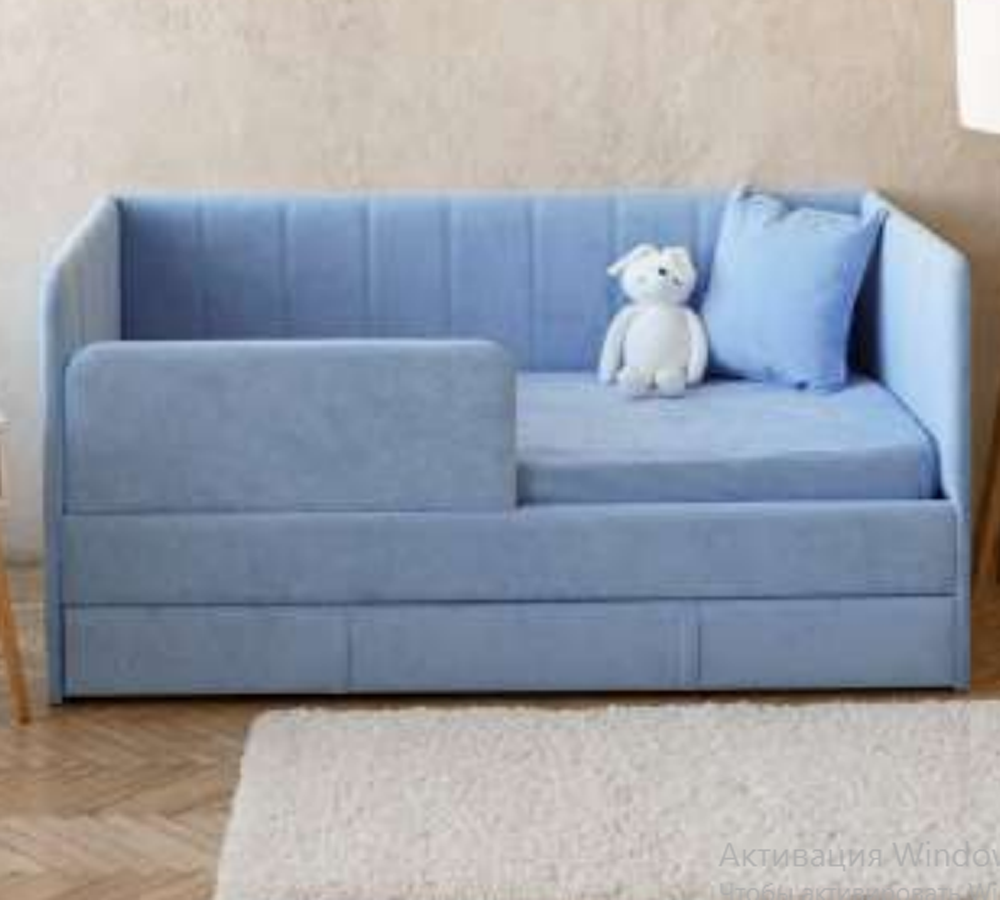 Happy line 80*160 в полоску  (васильковый)