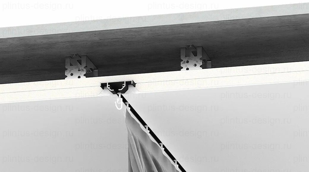 ОК 40 - скрытый карниз, гардина FerGipps