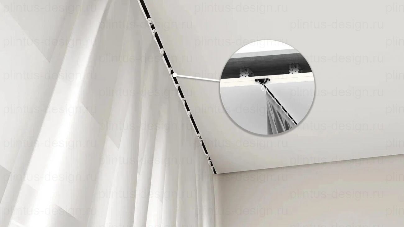 ОК 40 - скрытый карниз, гардина FerGipps