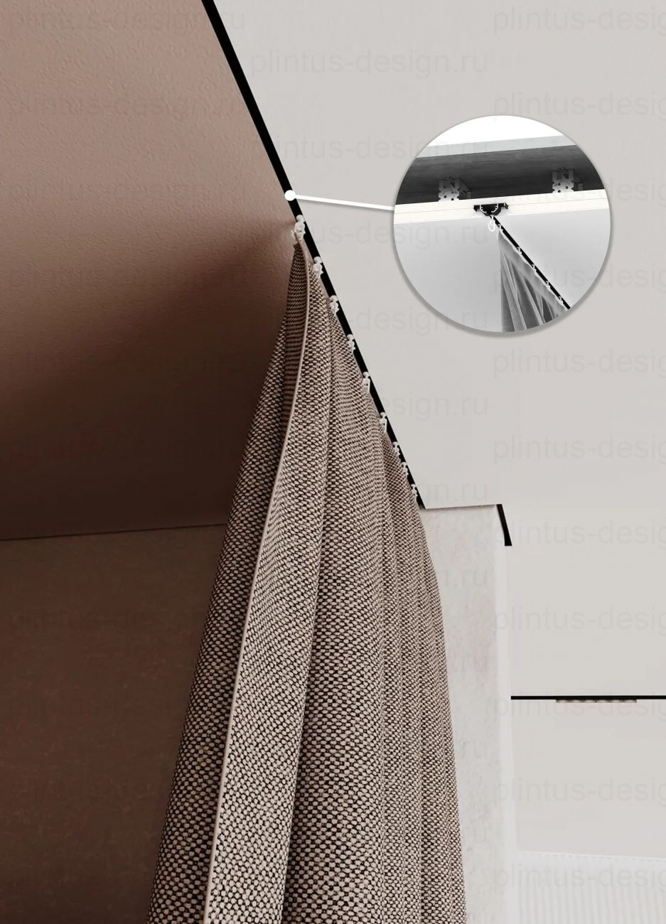 ОК 40 - скрытый карниз, гардина FerGipps