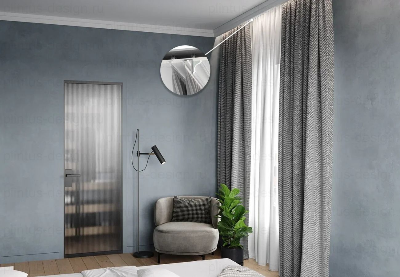 ОК 100 - скрытый карниз, гардина FerGipps