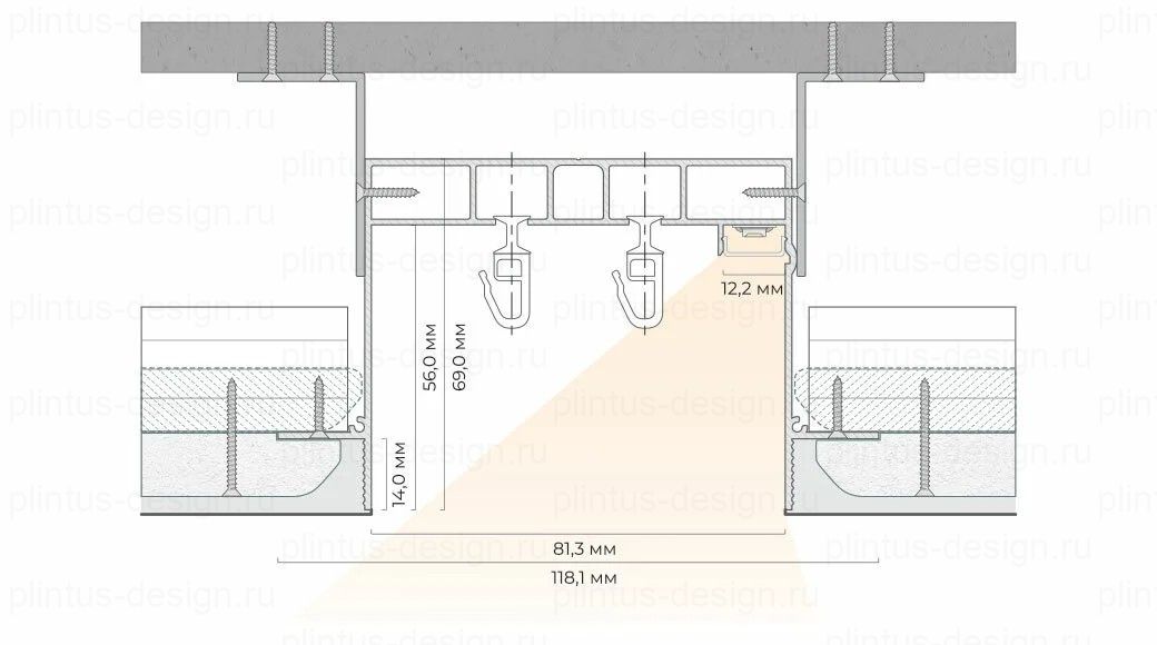 СК 60 - скрытый карниз FerGipps