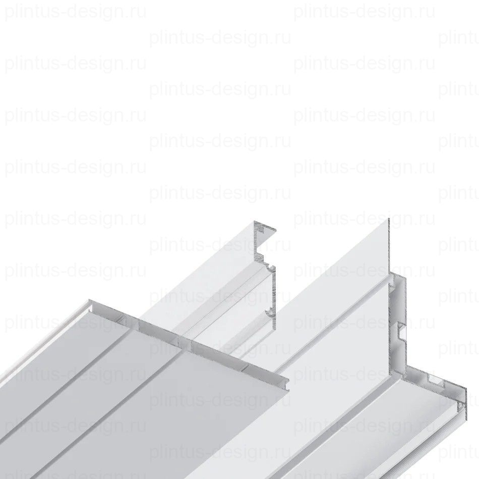 Ниша для штор из БК 100 с карнизом М 01 и теневым держателем ТД 1 FerGipps