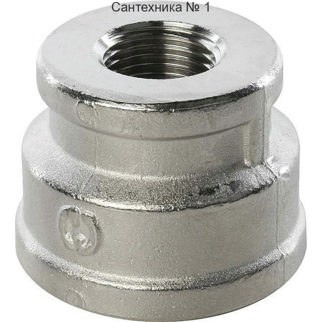 Муфта ВВ переходная 2x1 1/2, никелированная STOUT