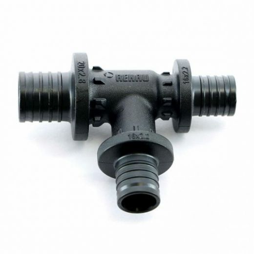 Тройник с уменьшенным боковым проходом 20-16-16 PX REHAU