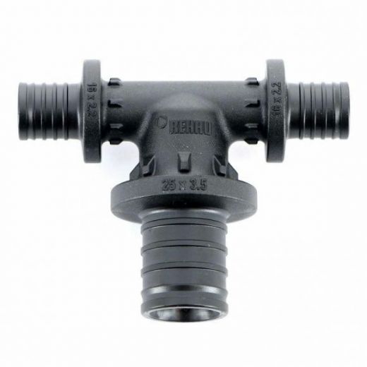 Тройник с уменьшенным боковым проходом 25-16-16 PX REHAU