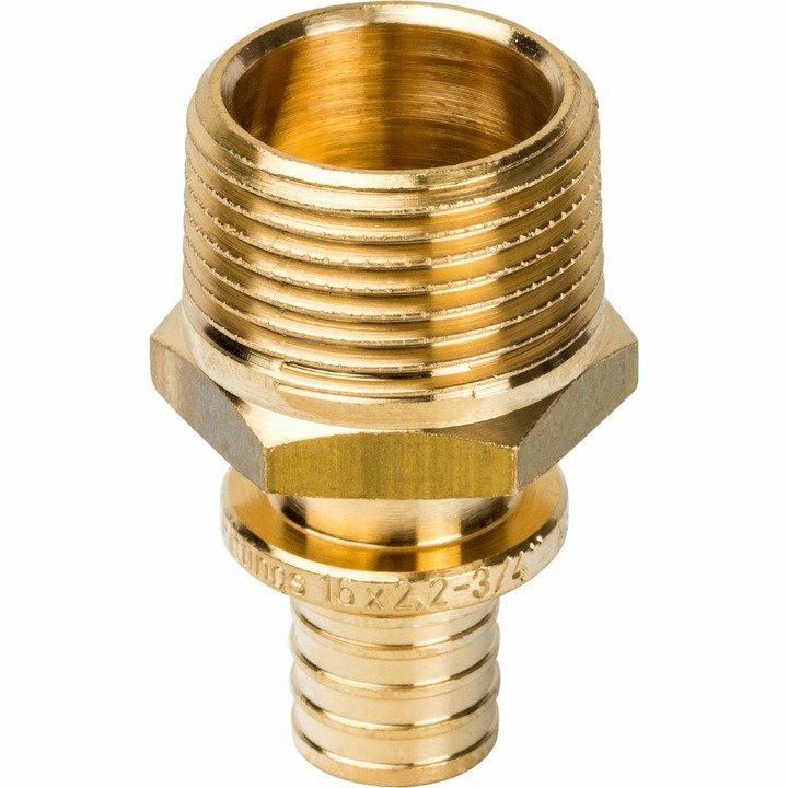 Переходник с наружной резьбой 16хR 3/4 для труб из сшитого полиэтилена STOUT