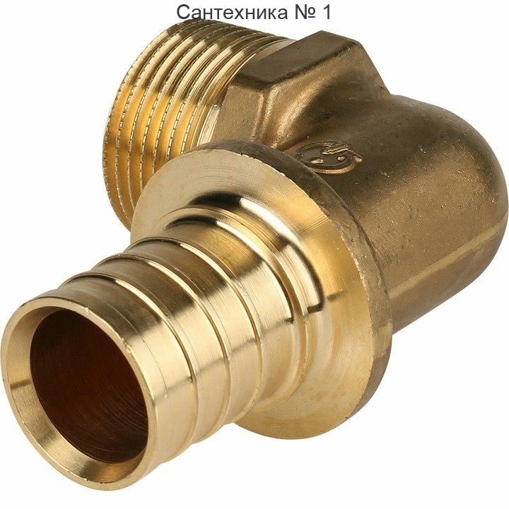 Угольник-переходник с наружной резьбой 32хR 1" для труб из сшитого полиэтилена STOUT