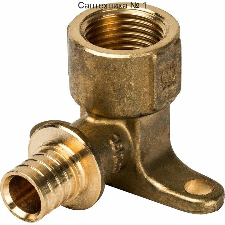 Угольник настенный с креплением 16хRp 1/2 для труб из сшитого полиэтилена STOUT