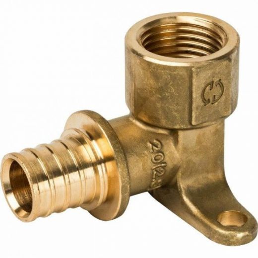 Угольник настенный с креплением 20хRp 1/2 для труб из сшитого полиэтилена STOUT