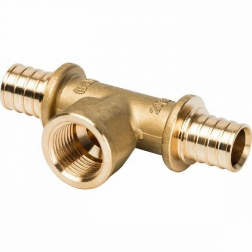 Тройник-переходник с внутренней резьбой 20хR 1/2" для труб из сшитого полиэтилена STOUT