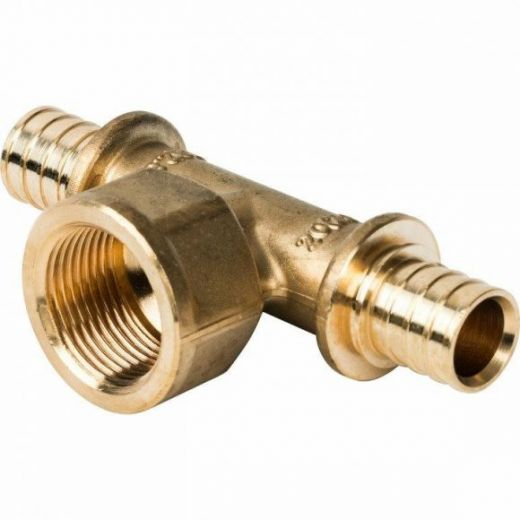 Тройник-переходник с внутренней резьбой 20хR 3/4" для труб из сшитого полиэтилена STOUT